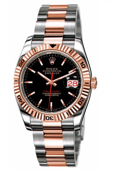 rolex turn o graph rose gold