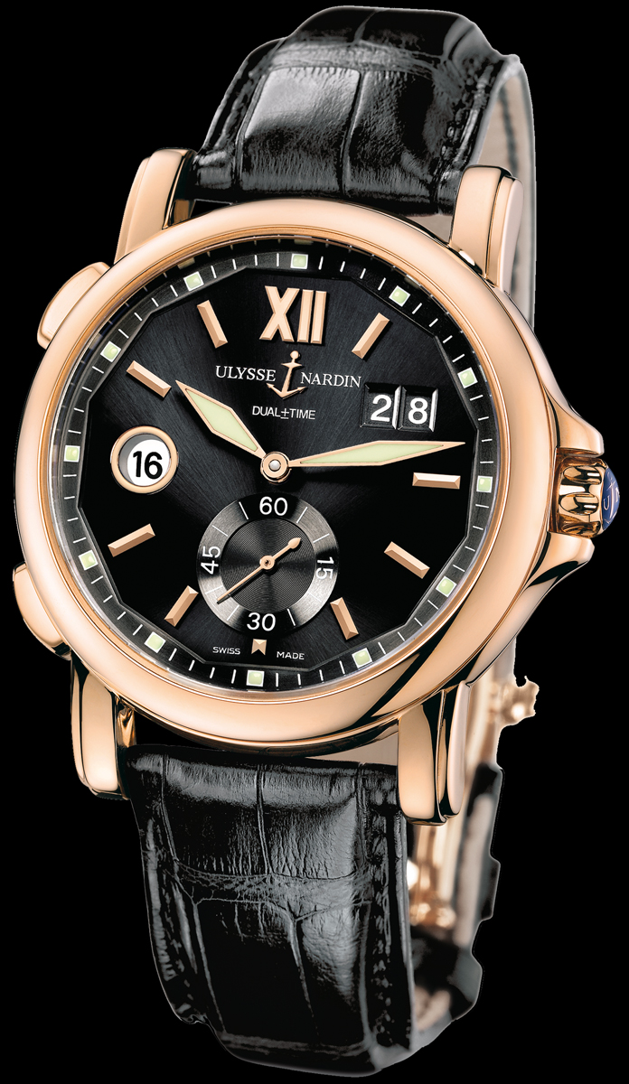Ulysse Nardin GMT Dual Time Rose Gold Black Dial Ref. 246-55-32 – Exclusive Timepieces