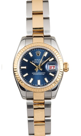lady datejust two tone