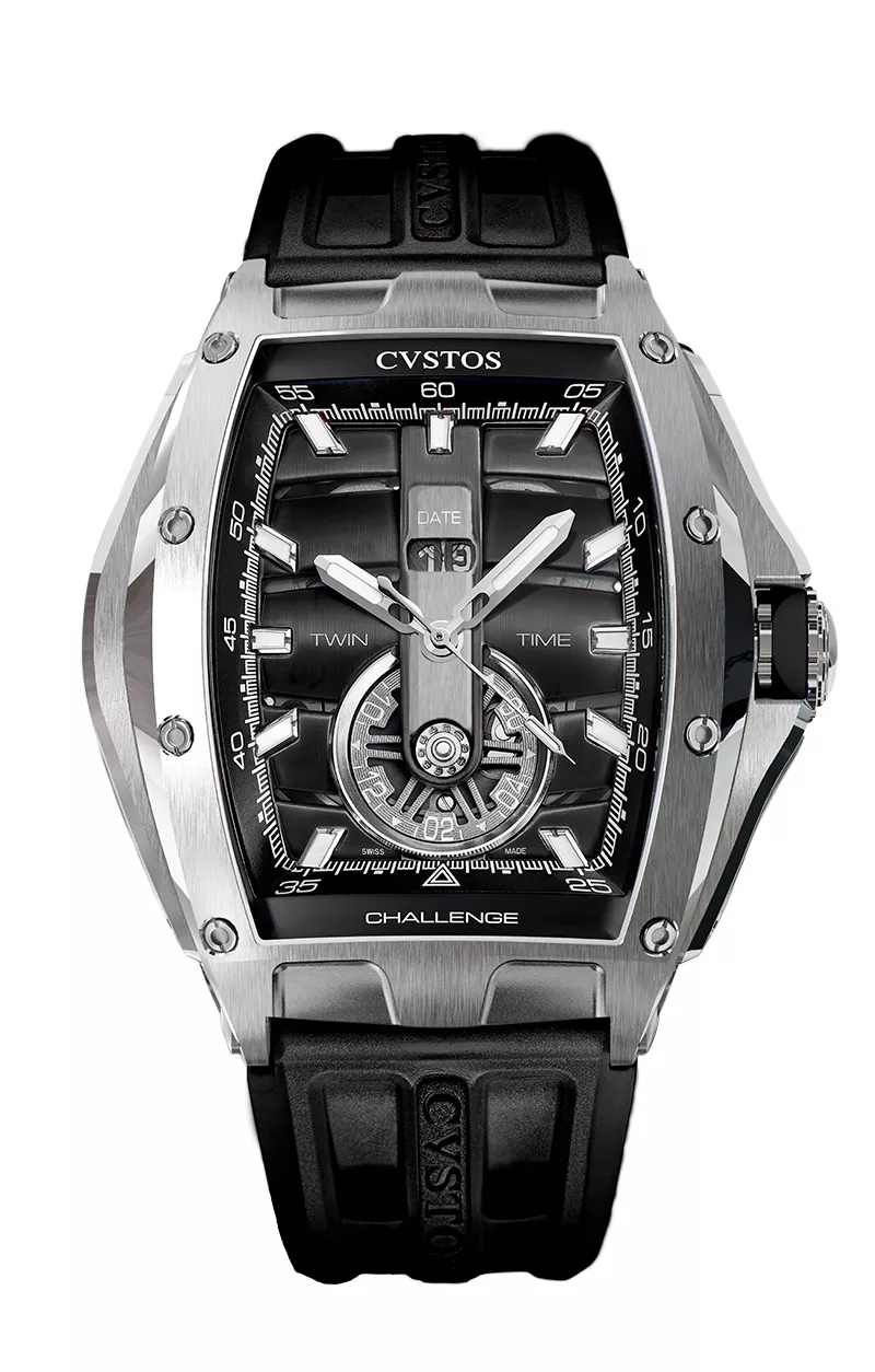 CVSTOS Twin Time Black Dial Stainless Steel A01108.4102001